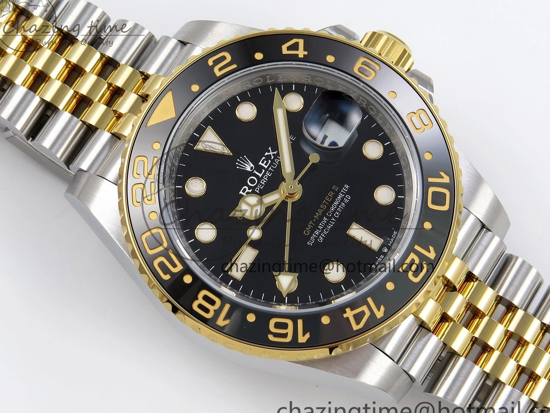 MiroTime 0309 SportInspired GMT-Master II 126713 GRNR ARF 1:1 Best Edition Black Dial on YG SS Jubilee Bracelet VR3285 CHS 1663